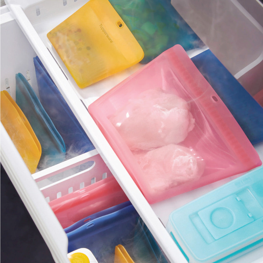 ultimative silikon-standbeutel set transparente bonbonfarben transparentes basisblau transparentes geheimnisgrün wasserpapaya