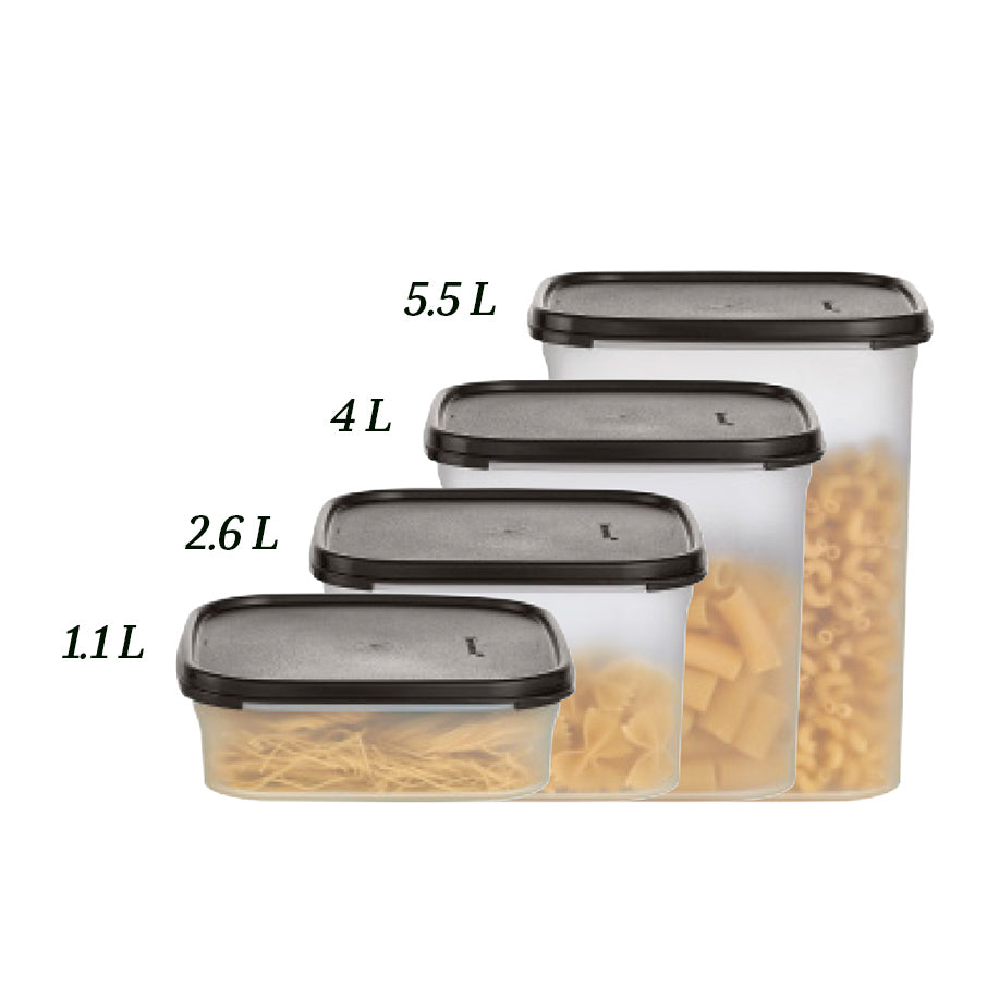 tupperware modular mates quadrat 1 vorratsbehälter tiefschwarz