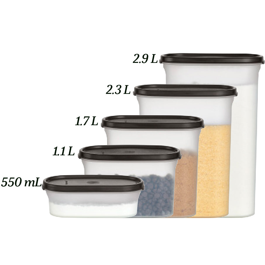 tupperware modular mates oval 1 vorratsdose tiefschwarz
