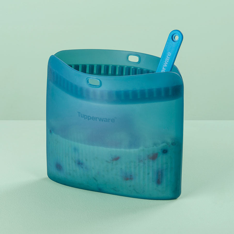 ultimative silikon-standtasche mittelgroß transparentes geheimnisvolles grün