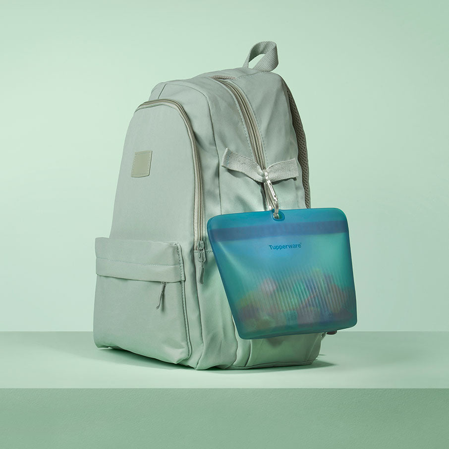 ultimative silikon-standtasche mittelgroß transparentes geheimnisvolles grün