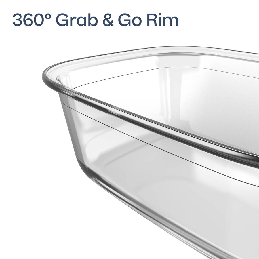 tupperware voila glas-vorratsdose rechteckig mittelgroß dunkelgrau und blau deckel