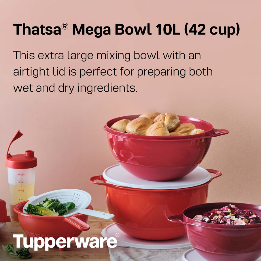 tupperware thatsa mega-schüssel luftdicht auslaufsicher rührschüssel 42 kubikfuß chili