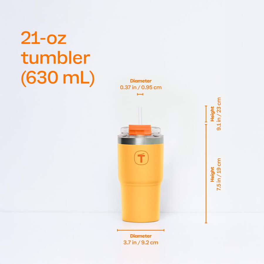 tupperware big t becher 630 ml sunset-orange