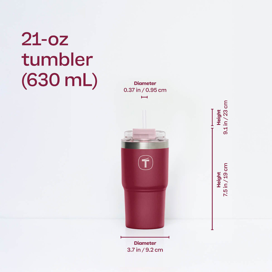 tupperware big t becher 630 ml pflaumenfarben