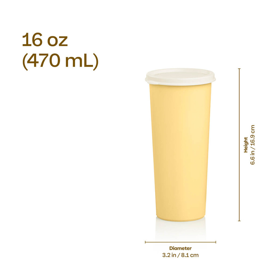 vintage-trinkbecher 470 ml gelb blau rosa